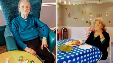Residents enjoy Harvest Festival high tea at Glasgow care home